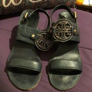 Preowned Tory Burch Wedge Sandal 7.5